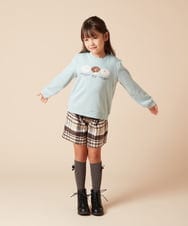 KJLAA44034 a.v.v KIDS(アー・ヴェ・ヴェ) [100-160]シャギーチェックショートパンツ ライトブルー