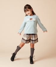 KJLAA44034 a.v.v KIDS(アー・ヴェ・ヴェ) [100-160]シャギーチェックショートパンツ ライトブルー