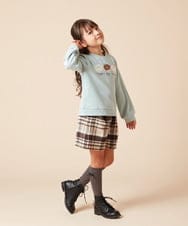 KJLAA44034 a.v.v KIDS(アー・ヴェ・ヴェ) [100-160]シャギーチェックショートパンツ ライトブルー