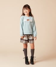 KJLAA44034 a.v.v KIDS(アー・ヴェ・ヴェ) [100-160]シャギーチェックショートパンツ ライトブルー