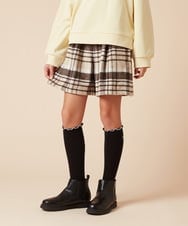 KJLAA44034 a.v.v KIDS(アー・ヴェ・ヴェ) [100-160]シャギーチェックショートパンツ ライトブルー