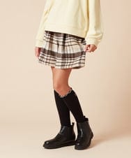 KJLAA44034 a.v.v KIDS(アー・ヴェ・ヴェ) [100-160]シャギーチェックショートパンツ ライトブルー