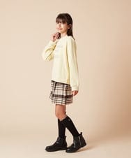 KJLAA44034 a.v.v KIDS(アー・ヴェ・ヴェ) [100-160]シャギーチェックショートパンツ ライトブルー