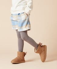 KJLAA44034 a.v.v KIDS(アー・ヴェ・ヴェ) [100-160]シャギーチェックショートパンツ ライトブルー