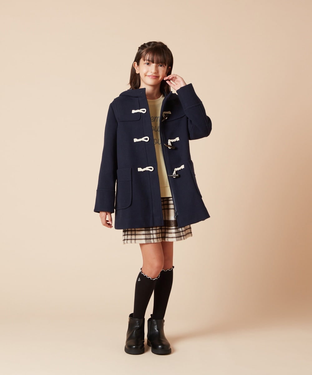 KJLAA44034 a.v.v KIDS(アー・ヴェ・ヴェ) [100-160]シャギーチェックショートパンツ ライトブルー