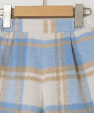 KJLAA44034 a.v.v KIDS(アー・ヴェ・ヴェ) [100-160]シャギーチェックショートパンツ ライトブルー