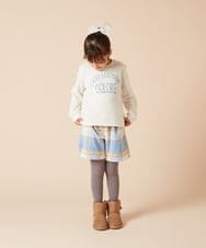 KJLAA44034 a.v.v KIDS(アー・ヴェ・ヴェ) [100-160]シャギーチェックショートパンツ ライトブルー