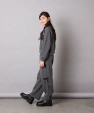KJLAD01049 a.v.v KIDS(アー・ヴェ・ヴェ) [100-160]【裏起毛】サイドリボンスウェットパンツ ダークグレー