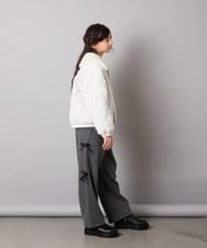 KJLAD01049 a.v.v KIDS(アー・ヴェ・ヴェ) [100-160]【裏起毛】サイドリボンスウェットパンツ ダークグレー