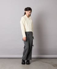 KJLAD01049 a.v.v KIDS(アー・ヴェ・ヴェ) [100-160]【裏起毛】サイドリボンスウェットパンツ ダークグレー