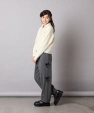 KJLAD01049 a.v.v KIDS(アー・ヴェ・ヴェ) [100-160]【裏起毛】サイドリボンスウェットパンツ ダークグレー