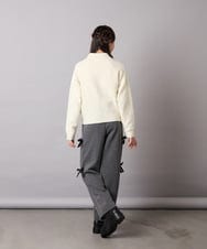 KJLAD01049 a.v.v KIDS(アー・ヴェ・ヴェ) [100-160]【裏起毛】サイドリボンスウェットパンツ ダークグレー