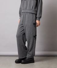 KJLAD01049 a.v.v KIDS(アー・ヴェ・ヴェ) [100-160]【裏起毛】サイドリボンスウェットパンツ ダークグレー