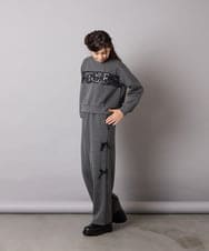 KJLAD01049 a.v.v KIDS(アー・ヴェ・ヴェ) [100-160]【裏起毛】サイドリボンスウェットパンツ ダークグレー