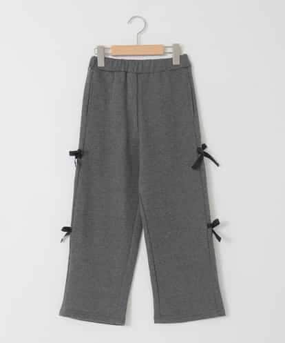KJLAD01049 a.v.v KIDS [130-160]【裏起毛】サイドリボンスウェットパンツ