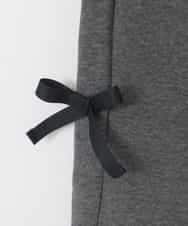 KJLAD01049 a.v.v KIDS(アー・ヴェ・ヴェ) [130-160]【裏起毛/ゆったりストレート/韓国コーデが叶う】サイドリボンスウェットパンツ ダークグレー