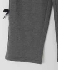 KJLAD01049 a.v.v KIDS(アー・ヴェ・ヴェ) [130-160]【裏起毛/ゆったりストレート/韓国コーデが叶う】サイドリボンスウェットパンツ ダークグレー