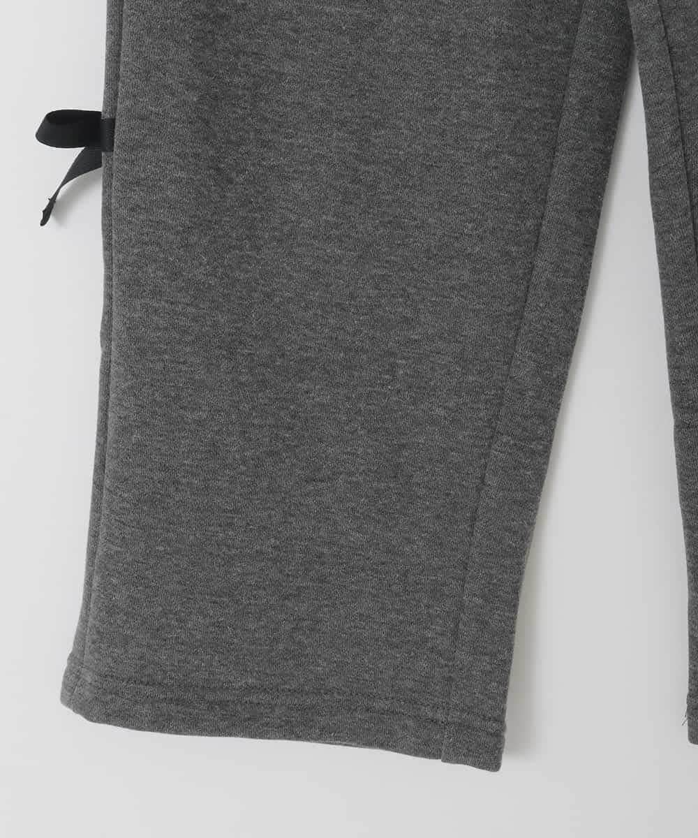 KJLAD01049 a.v.v KIDS(アー・ヴェ・ヴェ) [130-160]【裏起毛/ゆったりストレート/韓国コーデが叶う】サイドリボンスウェットパンツ ダークグレー