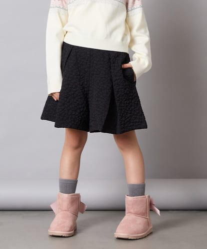 KJLAD03039 a.v.v KIDS [120-160]ふくれジャガードキュロット