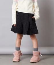 KJLAD03039 a.v.v KIDS(アー・ヴェ・ヴェ) [120-160]ふくれジャガードキュロット ブラック