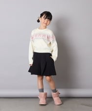 KJLAD03039 a.v.v KIDS(アー・ヴェ・ヴェ) [120-160]ふくれジャガードキュロット ブラック