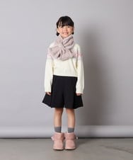 KJLAD03039 a.v.v KIDS(アー・ヴェ・ヴェ) [120-160]ふくれジャガードキュロット ブラック