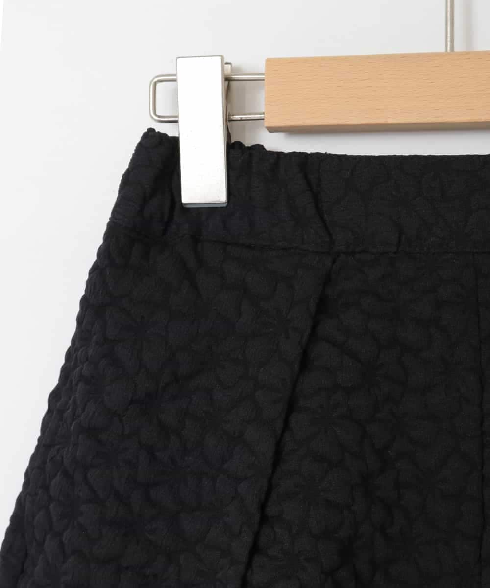 KJLAD03039 a.v.v KIDS(アー・ヴェ・ヴェ) [120-160]ふくれジャガードキュロット ブラック