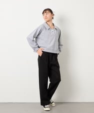 KJLAD04044 a.v.v KIDS(アー・ヴェ・ヴェ) [130-160]【裏起毛】ジャージストレートパンツ ブラック