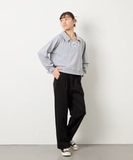 KJLAD04044 a.v.v KIDS(アー・ヴェ・ヴェ) [130-160]【裏起毛】ジャージストレートパンツ ブラック