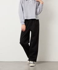 KJLAD04044 a.v.v KIDS(アー・ヴェ・ヴェ) [130-160]【裏起毛】ジャージストレートパンツ ブラック