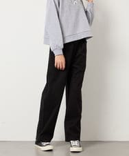 KJLAD04044 a.v.v KIDS(アー・ヴェ・ヴェ) [130-160]【裏起毛】ジャージストレートパンツ ブラック