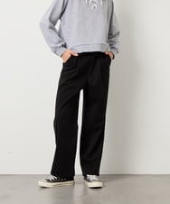 KJLAD04044 a.v.v KIDS(アー・ヴェ・ヴェ) [130-160]【裏起毛】ジャージストレートパンツ ブラック