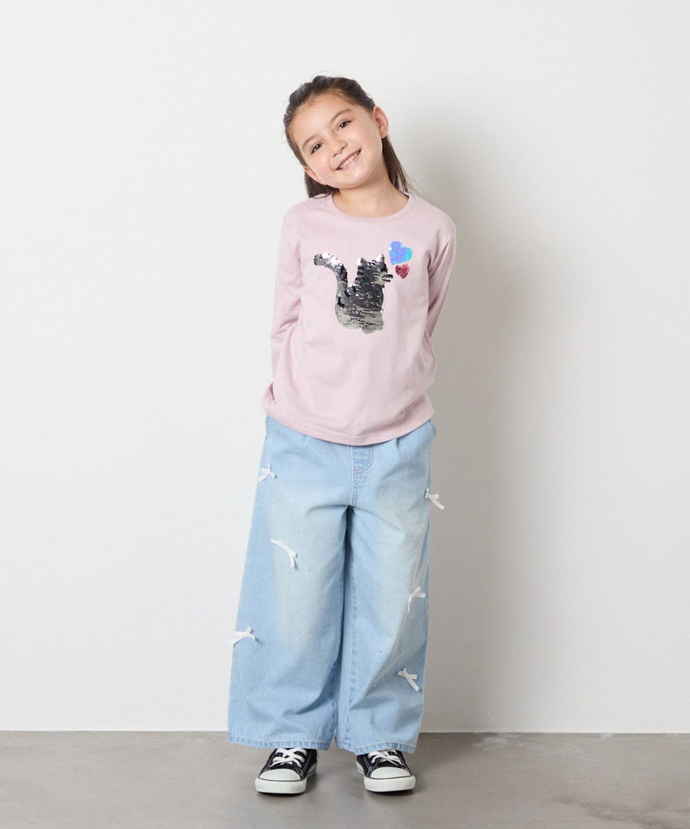 KJLAD33044 a.v.v KIDS(アー・ヴェ・ヴェ) [120-160]アソートデザインデニム ライトブルー