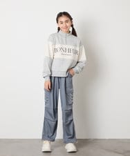 KJLAD37049 a.v.v KIDS(アー・ヴェ・ヴェ) [130-160]サイドレースアップカーゴパンツ ライトブルー