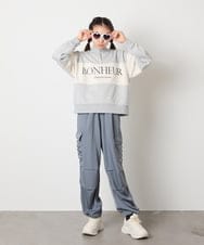 KJLAD37049 a.v.v KIDS(アー・ヴェ・ヴェ) [130-160]サイドレースアップカーゴパンツ ライトブルー