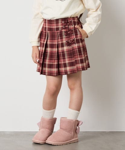 KJLAD38034 a.v.v KIDS [110-160]レースアッププリーツスカパン