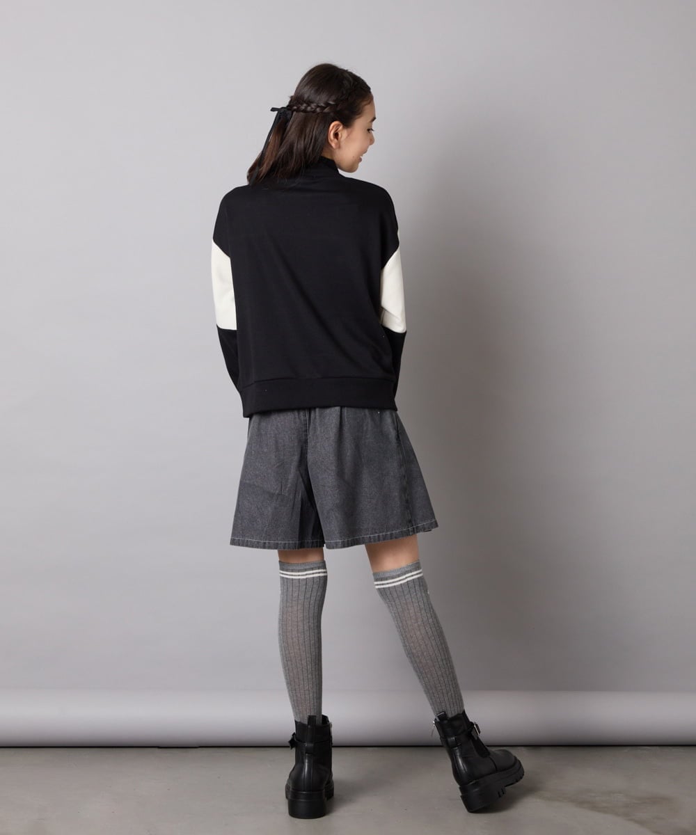 KJLAD38034 a.v.v KIDS(アー・ヴェ・ヴェ) [110-160]レースアッププリーツスカパン ピンク