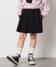 KJLAD38034 a.v.v KIDS(アー・ヴェ・ヴェ) [110-160]レースアッププリーツスカパン ピンク