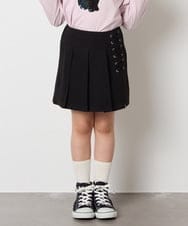 KJLAD38034 a.v.v KIDS(アー・ヴェ・ヴェ) [110-160]レースアッププリーツスカパン ピンク