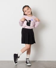 KJLAD38034 a.v.v KIDS(アー・ヴェ・ヴェ) [110-160]レースアッププリーツスカパン ピンク