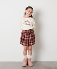 KJLAD38034 a.v.v KIDS(アー・ヴェ・ヴェ) [110-160]レースアッププリーツスカパン ピンク