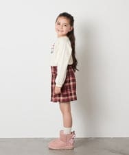 KJLAD38034 a.v.v KIDS(アー・ヴェ・ヴェ) [110-160]レースアッププリーツスカパン ピンク