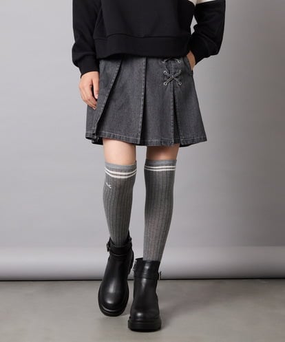 KJLAD38034 a.v.v KIDS [110-160]レースアッププリーツスカパン