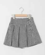 KJLAD38034 a.v.v KIDS(アー・ヴェ・ヴェ) [110-160]レースアッププリーツスカパン アイボリー