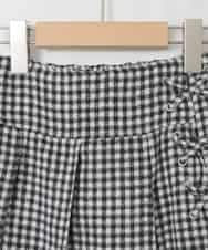 KJLAD38034 a.v.v KIDS(アー・ヴェ・ヴェ) [110-160]レースアッププリーツスカパン アイボリー