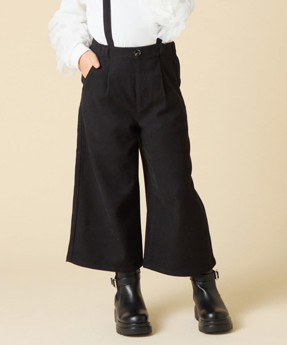 KJLAD40039 a.v.v KIDS(アー・ヴェ・ヴェ) [120-160]サス付きワイドパンツ ブラック