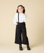 KJLAD40039 a.v.v KIDS(アー・ヴェ・ヴェ) [120-160]サス付きワイドパンツ ブラック