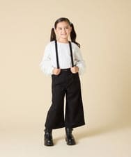 KJLAD40039 a.v.v KIDS(アー・ヴェ・ヴェ) [120-160]サス付きワイドパンツ ブラック