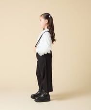 KJLAD40039 a.v.v KIDS(アー・ヴェ・ヴェ) [120-160]サス付きワイドパンツ ブラック