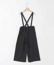 KJLAD40039 a.v.v KIDS(アー・ヴェ・ヴェ) [120-160]【人気の定番パンツ/通学にもオススメ/後ろゴムで楽ちん/取り外し可能サスペンダー】サス付きワイドパンツ ブラック